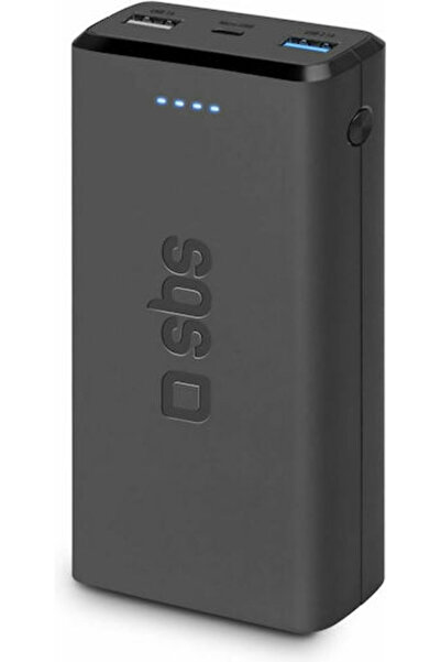 SBS Γρήγορο Power Bank 20000mAh με 2 Θύρες USB-A Μαύρο