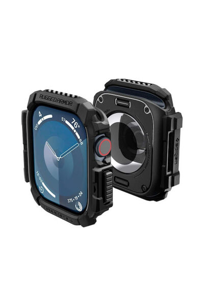 Spigen Σκληρή Θωρακισμένη Θήκη Σιλικόνης σε Μαύρο χρώμα για Apple Watch 10 (4...