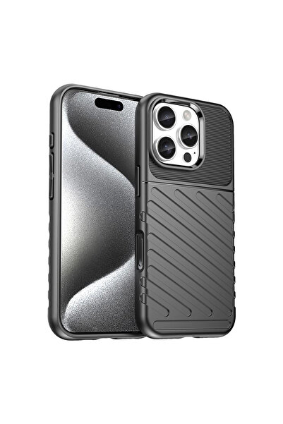Hurtel Husă Thunder pentru iPhone 16 Pro Max cu protecție, versiune din silicon