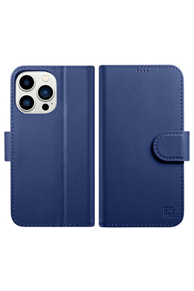 ICARER Husă din piele 2-în-1 pentru iPhone 14 Pro Max cu clapetă anti-RFID