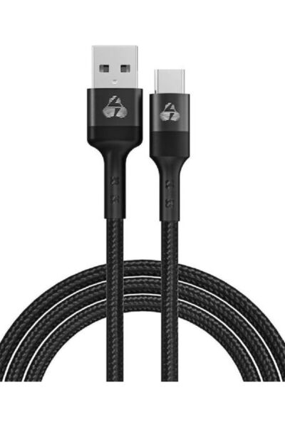 POWERTECH Πλεκτό Καλώδιο USB 3.0 USB-C Αρσενικό - USB-A 60W PD Μαύρο 1μ PTR-0128