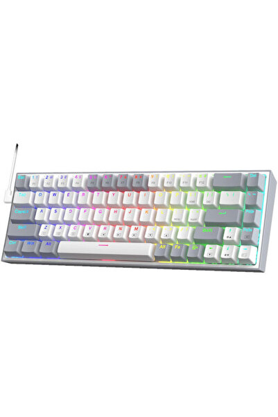 REDRAGON K631WG-RGB Πληκτρολόγιο Gaming 65% με φωτισμό RGB (Αγγλικό US) Λευκό