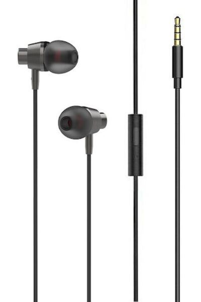 LDNIO Hp05 Ενδοωτικά Handsfree με βύσμα 3.5mm Γκρι