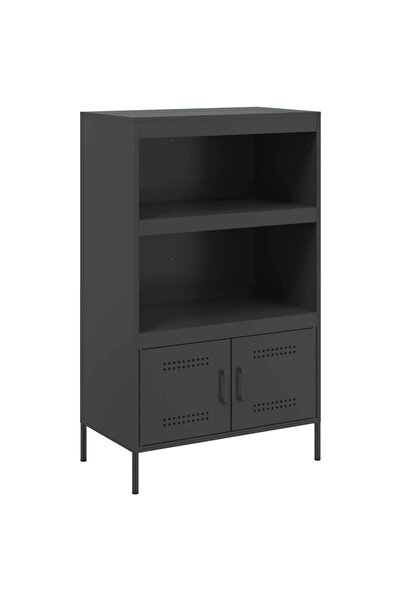 vidaxl Dulap înalt, negru, 68x39x113 cm, oțel