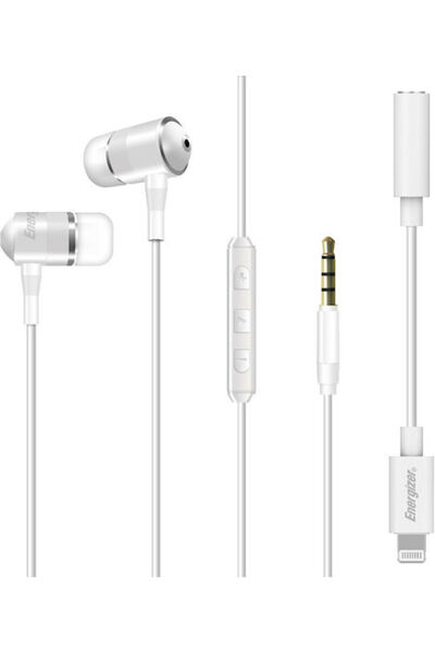 Energizer UIL352 Ενδοωτικά ακουστικά handsfree με βύσμα 3.5mm, λευκά