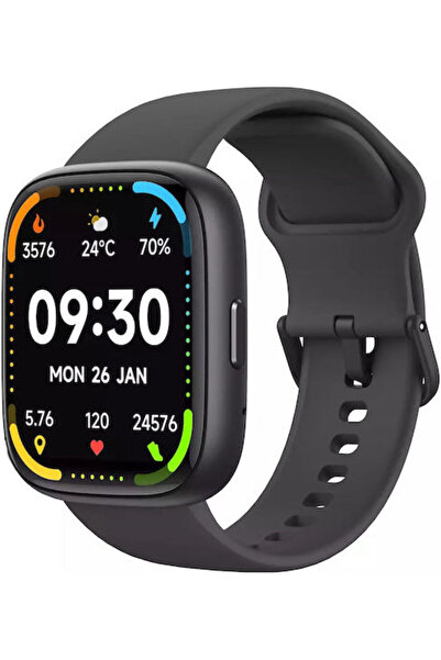 MAXCOM Ecowatch 6 46mm με Παρακολούθηση Καρδιακών Παλμών (Μαύρο)