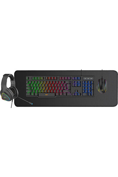 Nod Platoon Σετ Combo 4 σε 1: Πληκτρολόγιο Gaming με Φωτισμό RGB και Ποντίκι