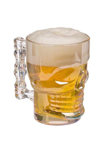 Ayawaska Pahar cu maner in forma de craniu, capacitate 500 ml, Halba din stic...