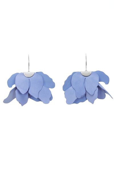 HAIArt Large Flower Earrings - Pastel Blue