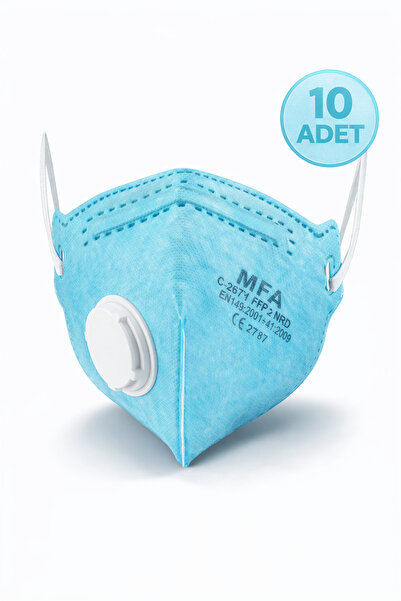MFA Ventilli Maske FFP2 Yüksek Koruyuculu Toz Maskesi (10 ADET)
