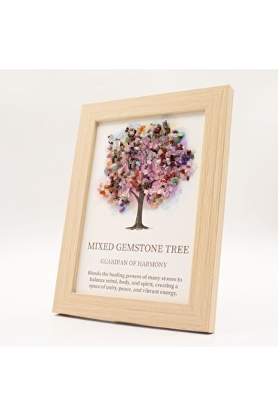 Ancient wisdom Picture with Semi-Precious Stones - Tree of Life - Multi (Mix)