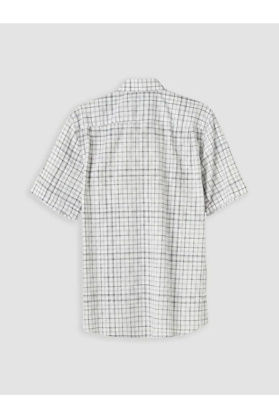 LC Waikiki Gray Regular Fit Plaid Poplin Men's Shirt