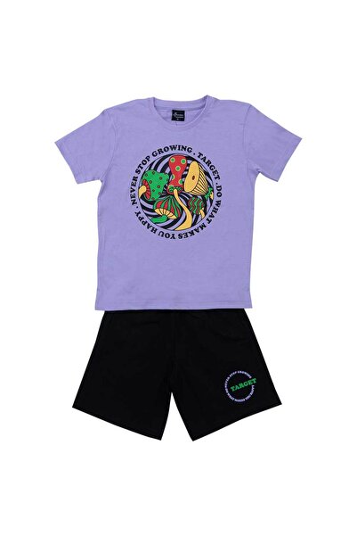 Target Set tricou și pantaloni scurți pentru băieți, din jerseu simplu, model...