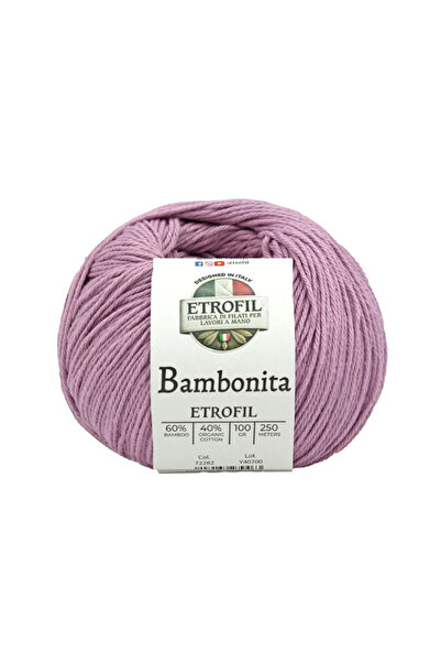Etrofil Bambonita pređa za pletenje, puder roze, 60% bambus, 40% organski pam...