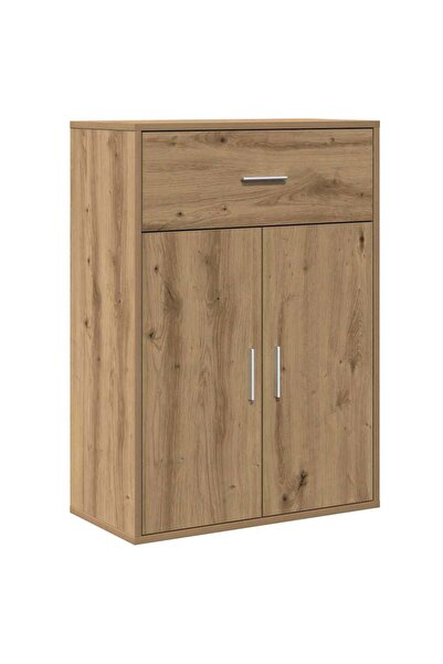 vidaxl Bufet cu sertar Stejar Artizanal 60 x 30 x 84 cm Lemn compozit