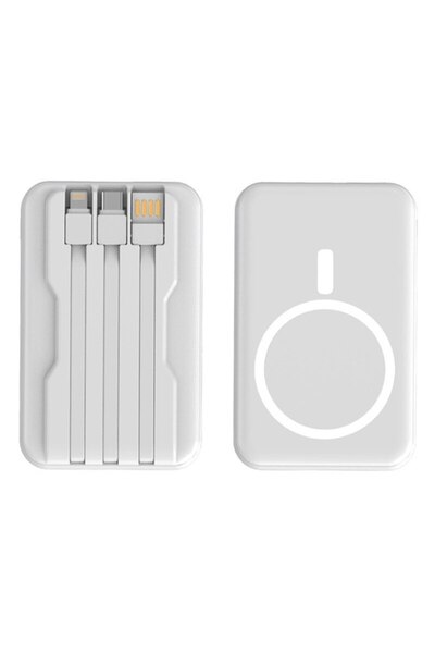 OEM Power Bank Magnetic Wireless, 10000 mAh, 22.5W, 3 cables, 2 ports, Digita...