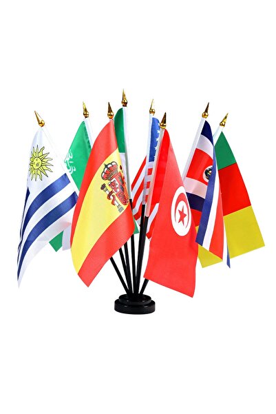 Gerenic 2026 World Cup Soccer Handheld Flags – Set of 48 Polyester Desk Flags...