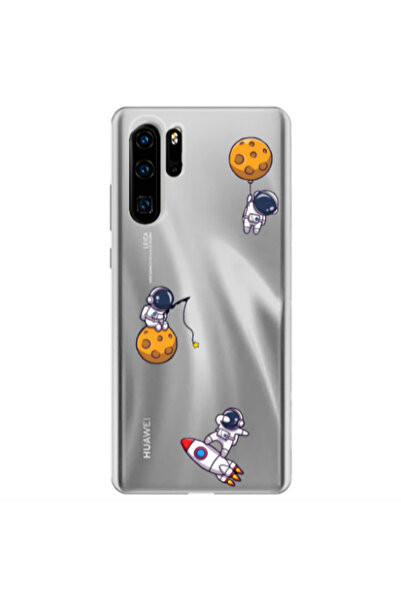 Other Huawei P30 Pro Cute astronauts Transparent Silicone TPU Θήκη