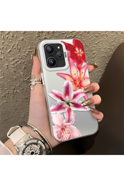 SLIMFELT Redmi 12 4G/5G Uyumlu Güzel Çiçek Baskılı, Sade ve Şık, Şok Emici Si...