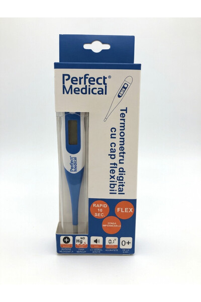 Perfect Medical Termometru digital cu vârf flexibil Perfect Medical ® Măsurare rapidă 30 sec - Albastru