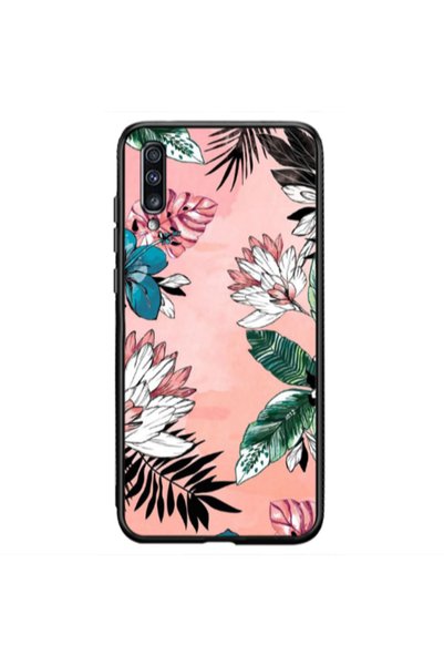 Other Samsung A50 Tropical flowers Black Glossy Θήκη
