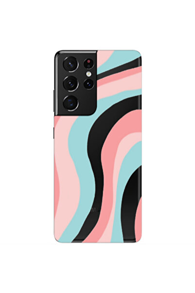 Other Samsung S21 Ultra Colored lines Transparent Silicone TPU Θήκη