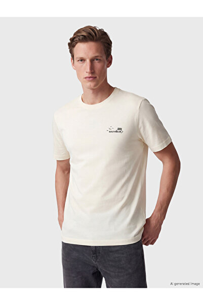 LC Waikiki Vizyon New Season Crew Neck Embroidered Men's T-Shirt
