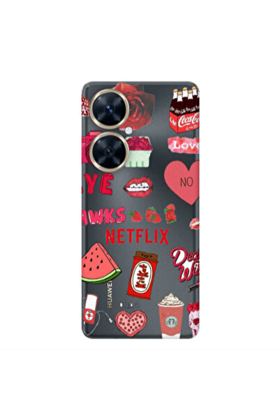 Other Huawei Nova 11i pizza is my valentine Transparent Silicone TPU Θήκη