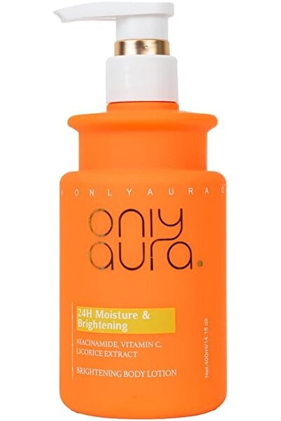 Only Aura لوشن الجسم OnlyAura للترطيب والتفتيح لمدة 24 ساعة (400 مل) - يحتوي ...