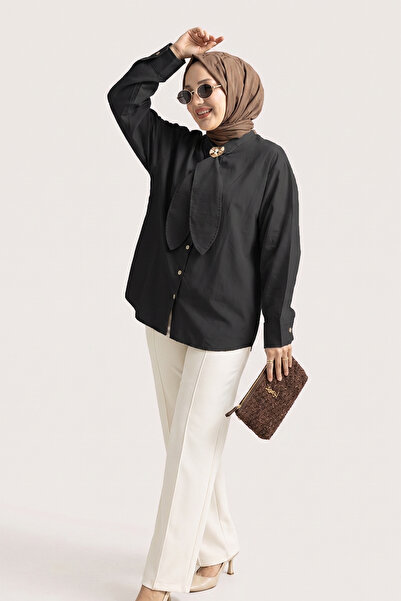 Suede Style 6408- Stylish Comfortable Tie-Detailed Woven Poplin Fabric Women'...