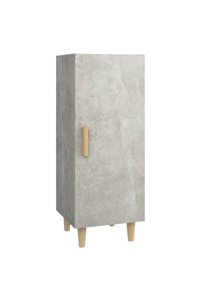vidaxl Servantă, gri beton, 34,5x34x90 cm, lemn compozit
