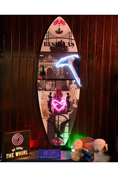 Krascrea ''Beşiktaş'' Neon LED Işıklı Duvar Dekoru