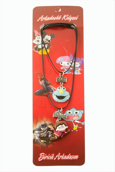 ZERO LAND Bi̇reycel Cartoon Character Friendship Necklaces (Couple Necklaces)...