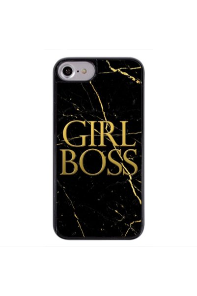 Other Apple iPhone 7 Girl boss marble Black Glossy Θήκη
