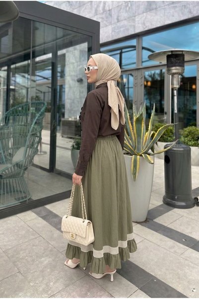 atabey moda Lace Detailed Skirt Is Stylish and Modern