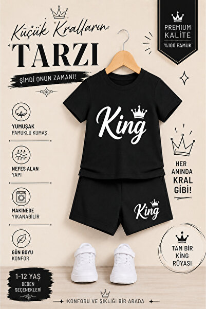 OVERMAX King Printed Kids' Set – T-Shirt & Shorts 2-Piece Combination |   Tre...