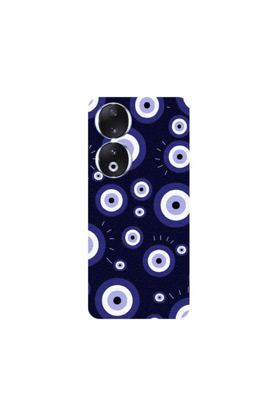 Other Honor 90 5G Purple evil eye bead Transparent Silicone TPU Θήκη