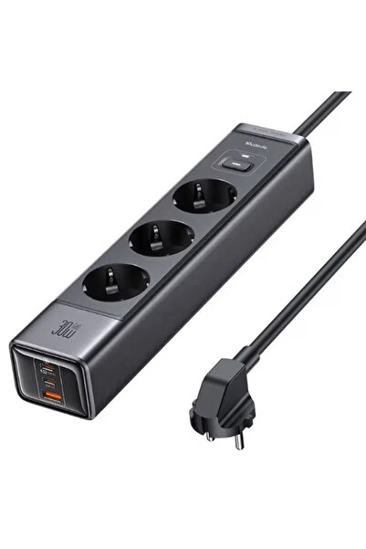 Mcdodo GaN 6-in-1 Multiple Power Strip CH-0620, 30W Power, 3 AC Outlets, 2x U...
