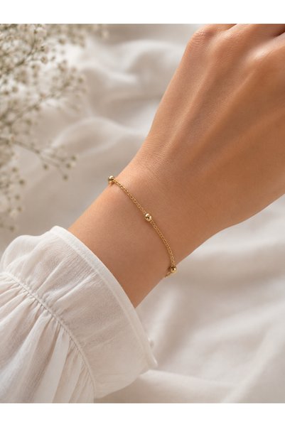 Adata Jewelry سوار سلسلة دوريكا مطلي بالذهب/لون فضي
