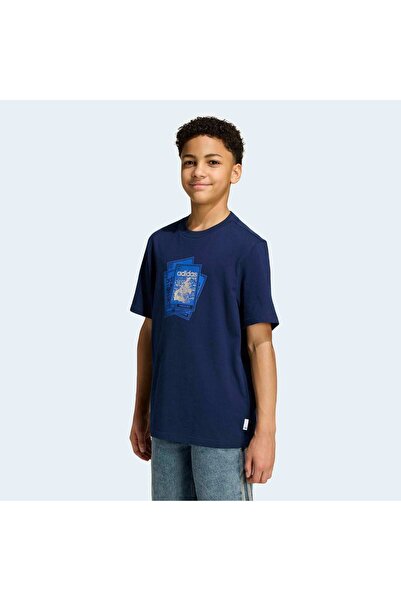 adidas Loose Tee Youth Sports Graphic Pattern T-Shirt Kh0720
