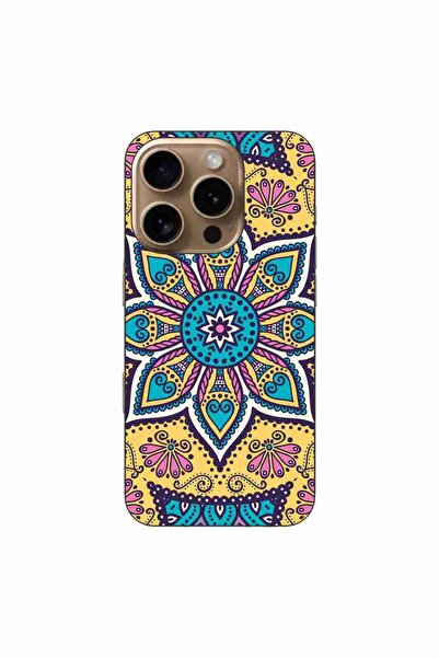 OEM Husa compatibila cu Apple iPhone 16 Pro Silicon Gel Tpu Model Mandala Twi...