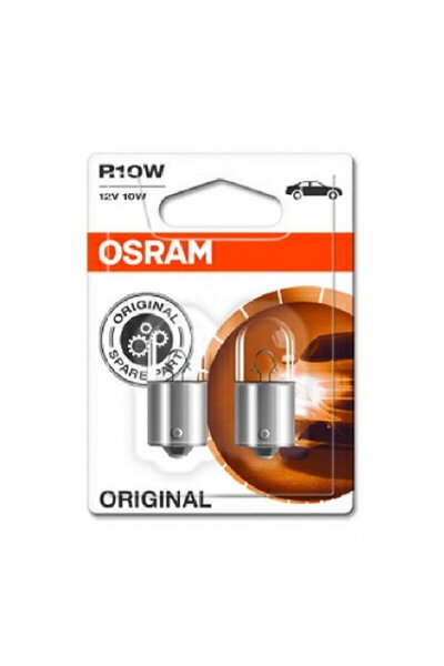 Osram Bec R10W 12V, 10W, alb, cu soclu, Blister cu 2 becuri
