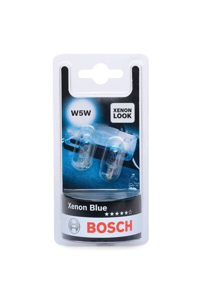 Bosch Top Bottom Set of 2 bulbs W5W 12V XENON BLUE