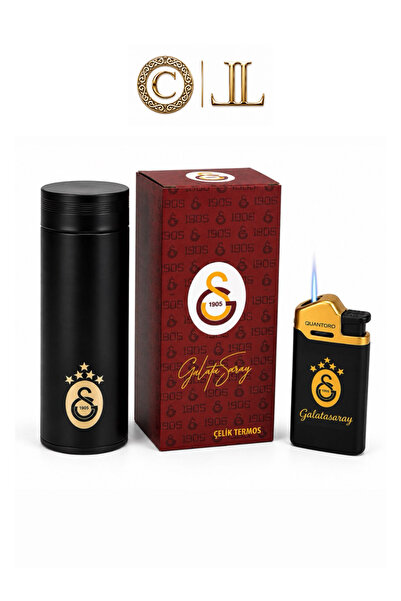 Galatasaray x lasve lisanslı yeni sezon 500ml termos ve çakmak seti 5 yıldıza...