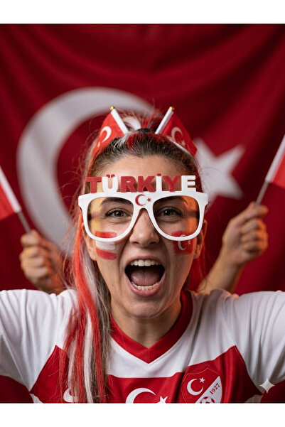 3D Oyuncak D. Türkiye Yazılı Ay Yıldızlı Taraftar Gözlüğü - 3D Yazıcı PLA Üre...