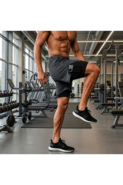 Pavotti Erkek Running Hızlı Kuruma Antreman-Halı Saha-Fitness Kısa Taytlı Out...