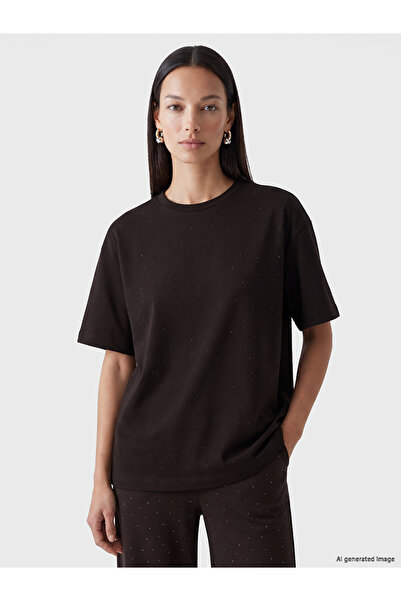 LC Waikiki Esvab • Modern & Distinctive Stoned Soft Touch Women's T-Shirt
