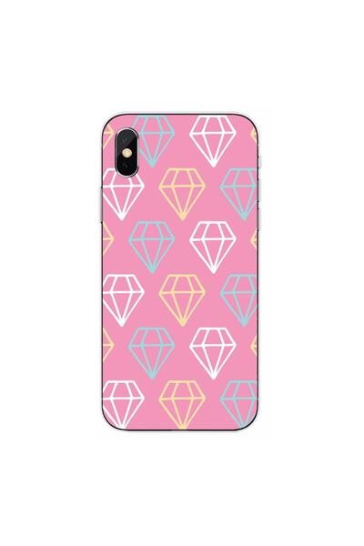 OEM Husa compatibila cu Apple iPhone XS Silicon Gel Tpu Model Diamond Pattern...