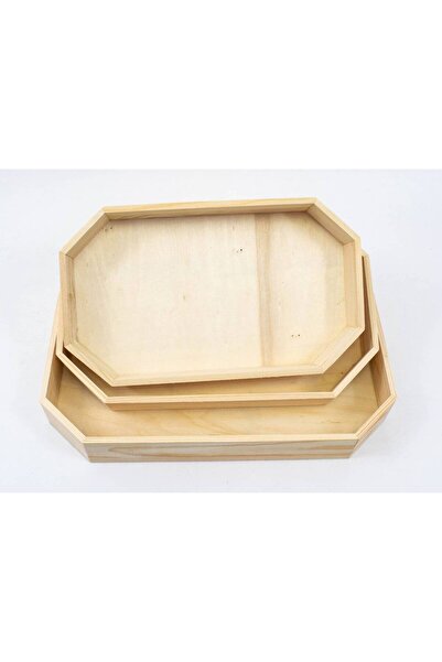 OEM Tava Lemn Natur 3/Set Hexagon