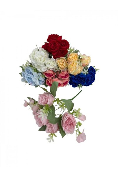 OEM Flori Artificiale Buchet bujorei Cu Verdeata Crem